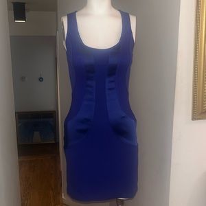 Royal blue DVF bodycon dress
